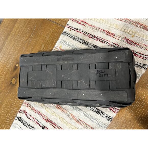 Longaberger Pewter gray bread basket New - Picture 3 of 3